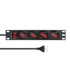 Lanview 1U 10 Inch 4 Port Type FJ - High-Performance Network Switch | LVR-2MIT-SW-IT4